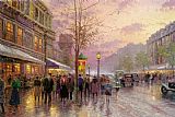 Boulevard Canvas Paintings - BOULEVARD OF LIGHTS PARIS